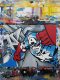 SEEN  -  "Captain America"  Aerosol on  Canvas