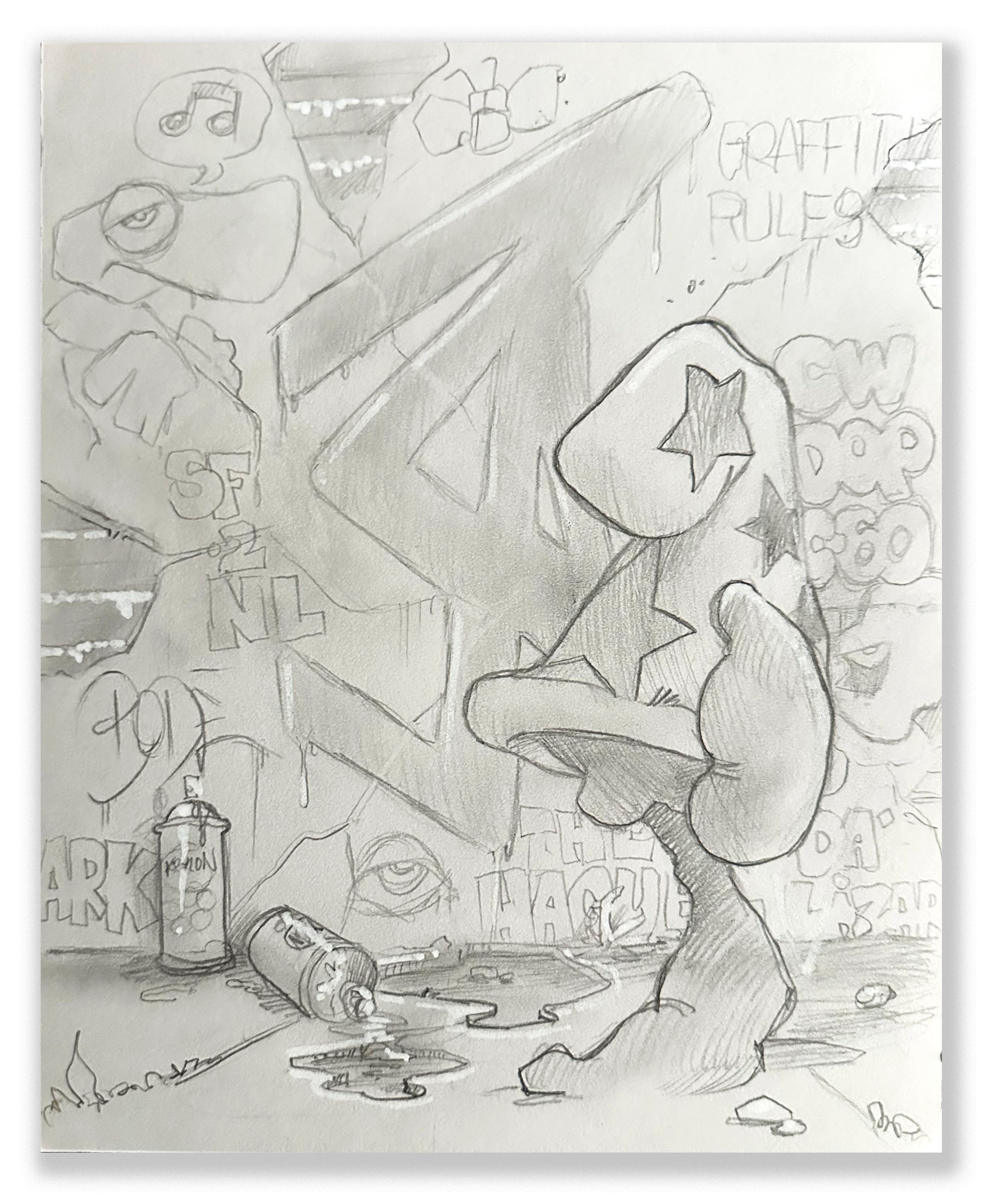 MARK BODE "Cheech in the Hague" Drawing