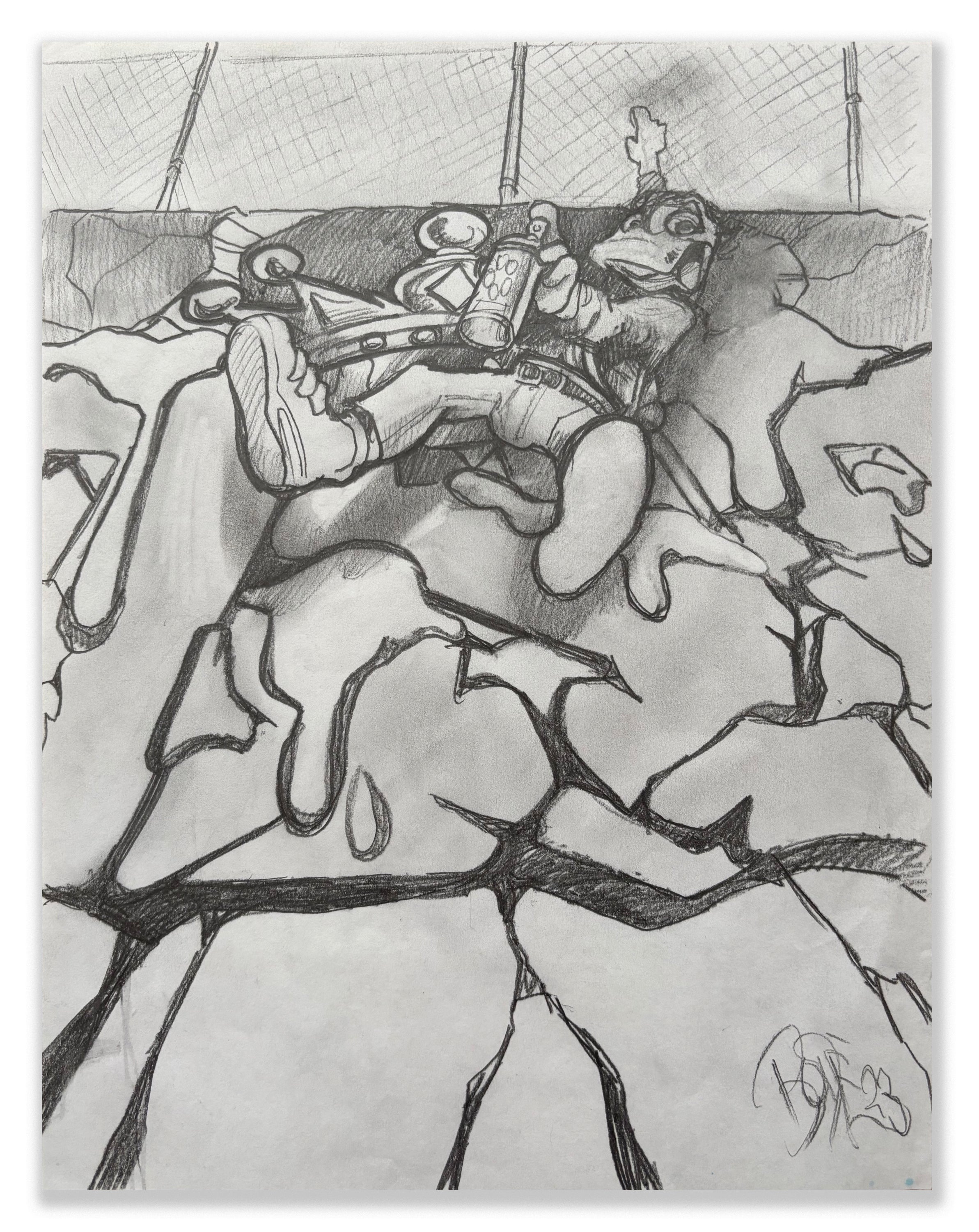 MARK BODE  "MAD SEEN Lizard" Drawing