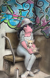 MARK BODE  "LADY PINK Lizard" Painting