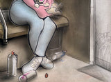 MARK BODE  "LADY PINK Lizard" Painting