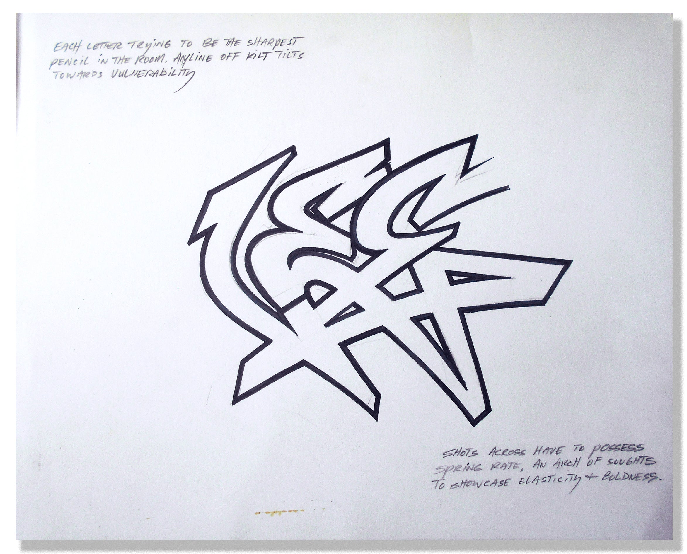 LEE Quinones "Each Letter" Drawing