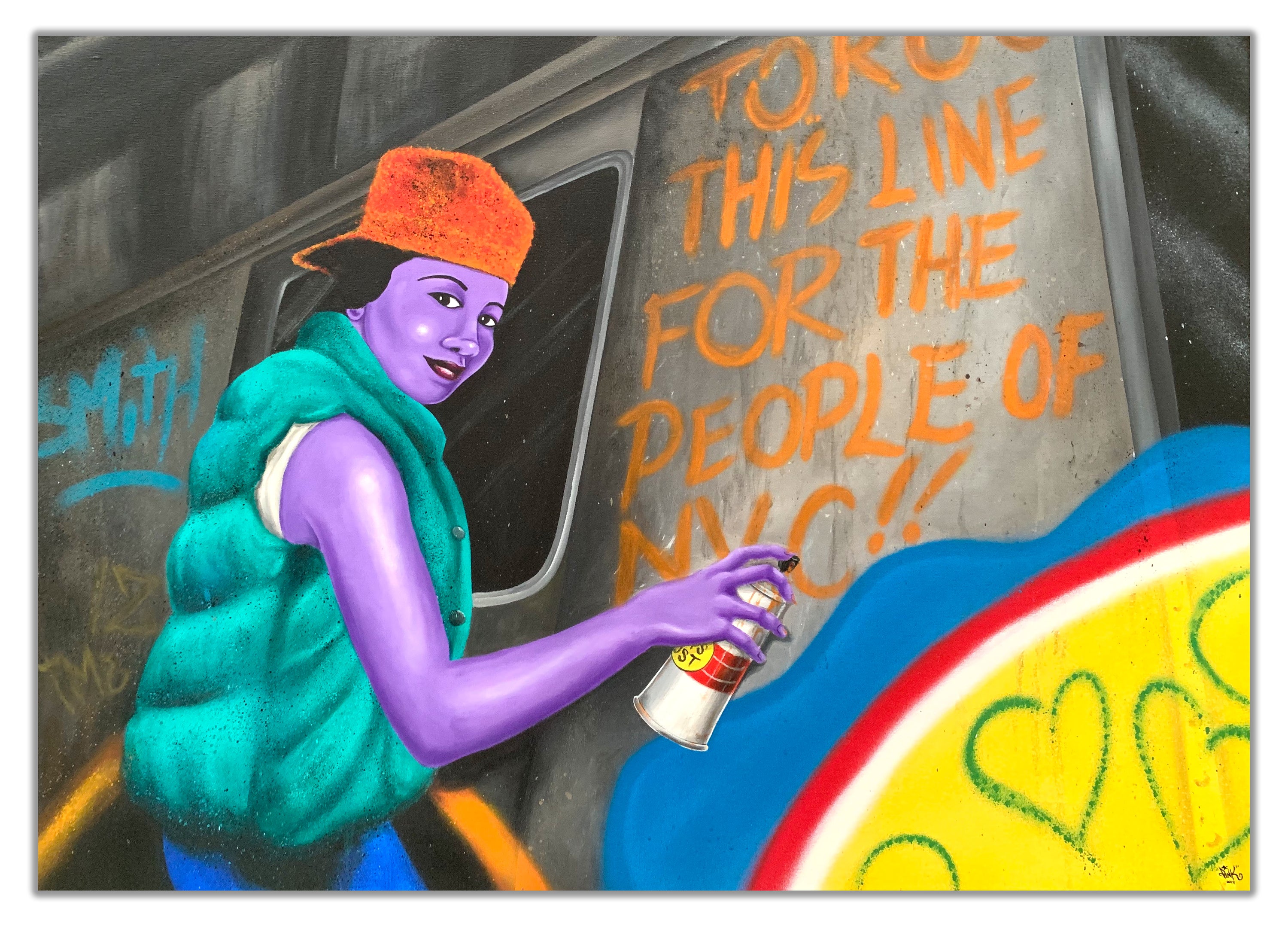 LADY PINK- "Self Portrait" Painting