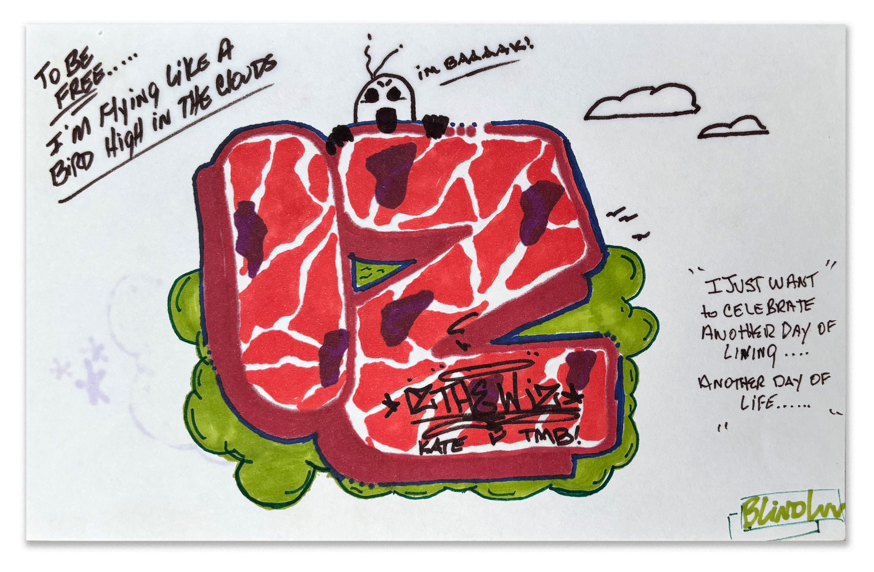 IZ THE WIZ - "Im Baaaack" Drawing