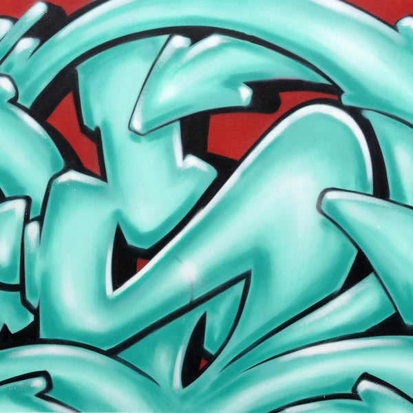 GRAFFITI ARTIST SEEN  -  "Devil Tail"  Aerosol on  Canvas
