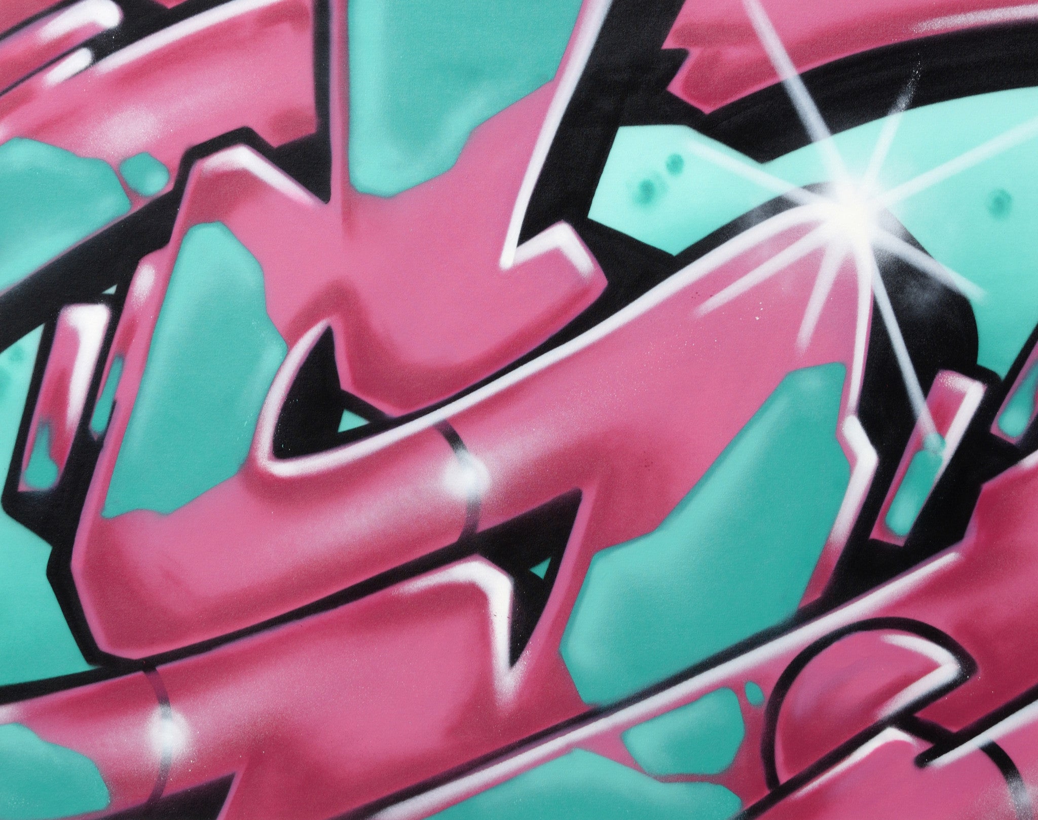 GRAFFITI ARTIST SEEN  -  "Super S"  Aerosol on  Canvas