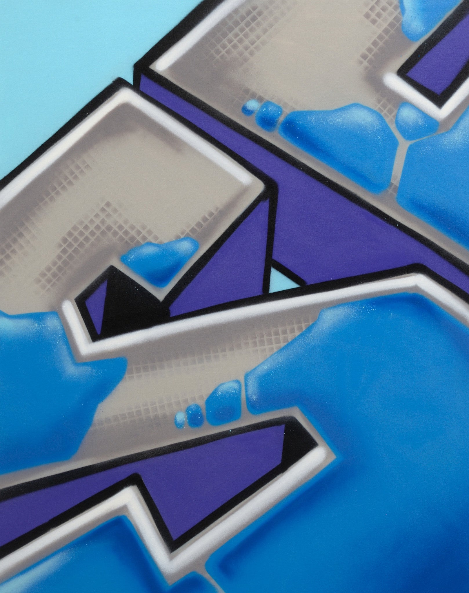 GRAFFITI ARTIST SEEN  -  "Block Buster"  Aerosol on  Canvas