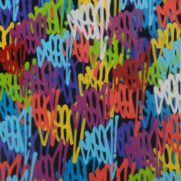 GRAFFITI ARTIST SEEN  -  "Multi Tags #9"  Aerosol on  Canvas