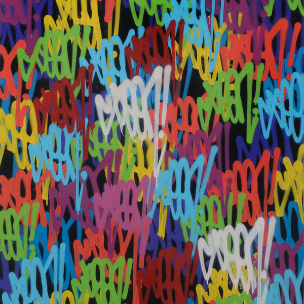 GRAFFITI ARTIST SEEN  -  "Multi Tags #10"  Aerosol on  Canvas