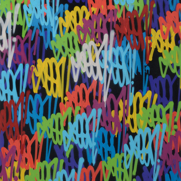 GRAFFITI ARTIST SEEN  -  "Multi Tags #11"  Aerosol on  Canvas