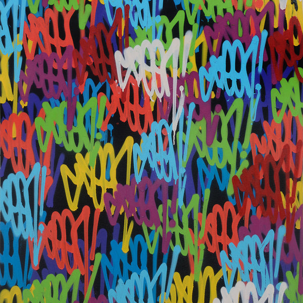 GRAFFITI ARTIST SEEN  -  " Tag painting"  Aerosol on  Canvas