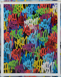 GRAFFITI ARTIST SEEN  -  " Tag painting"  Aerosol on  Canvas