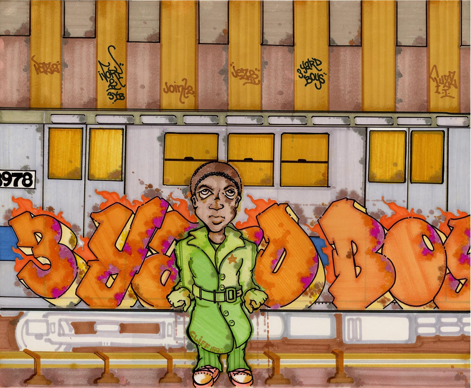 FUZZ ONE - "3 Yard Boys" Drawing