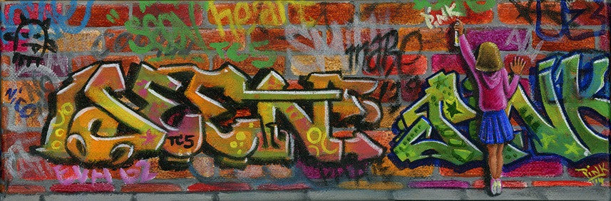 LADY PINK - "Seen Pink Pieces on Wall"