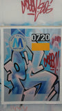 GRAFFITI ARTIST SEEN  -  "Psycho MTA"  Aerosol on  Canvas