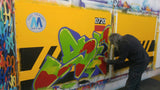 GRAFFITI ARTIST SEEN  -  "MTA Service Train"  Aerosol on  Canvas-