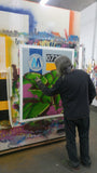 GRAFFITI ARTIST SEEN  -  "MTA "  Aerosol on  Canvas