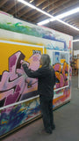 GRAFFITI ARTIST SEEN  -  "MTA Service Train"  Aerosol on  Canvas-