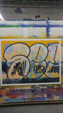 GRAFFITI ARTIST SEEN  -  "MTA Service Train"  Aerosol on  Canvas-