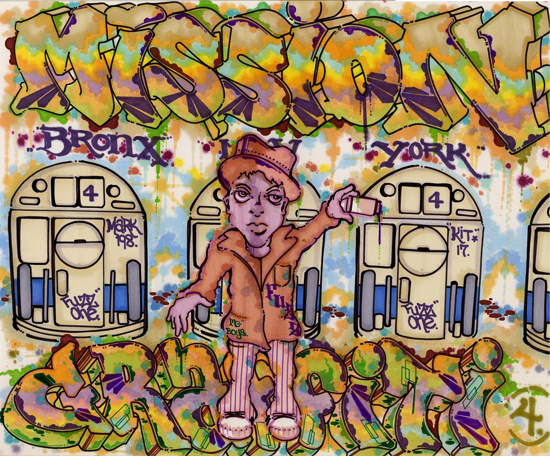 FUZZ ONE - "Mission Graffiti" Drawing