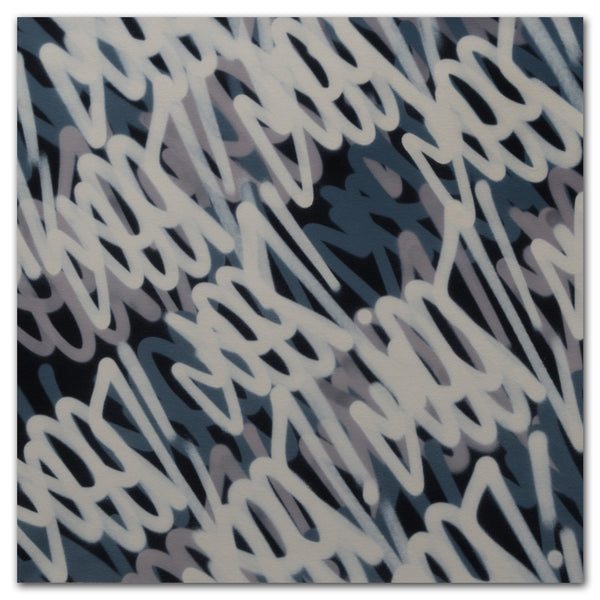 GRAFFITI ARTIST SEEN  -   "Grey Multi  Tags"  Aerosol on  Canvas