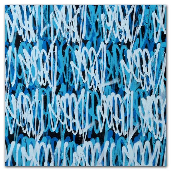 GRAFFITI ARTIST SEEN  -  " Multi  Tags"  Aerosol on  Canvas