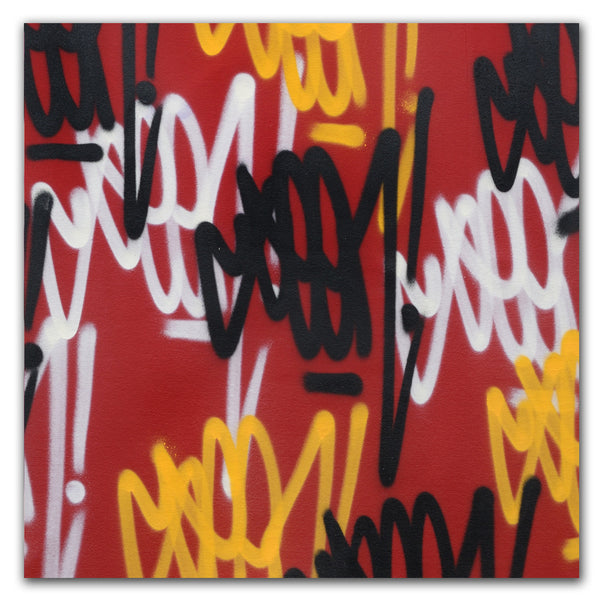 GRAFFITI ARTIST SEEN  -  " Multi  Tags"  Aerosol on  Canvas