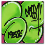 GRAFFITI ARTIST SEEN  -  "Signature Bubble"   Aerosol on  Canvas