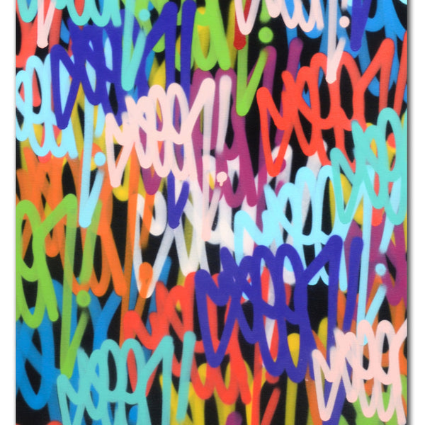 GRAFFITI ARTIST SEEN  -  "Multi Tags"  Aerosol on  Canvas