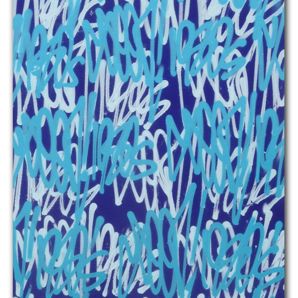 GRAFFITI ARTIST SEEN  -  " Multi  Tags 1980's - LARGE"  Aerosol on  Canvas