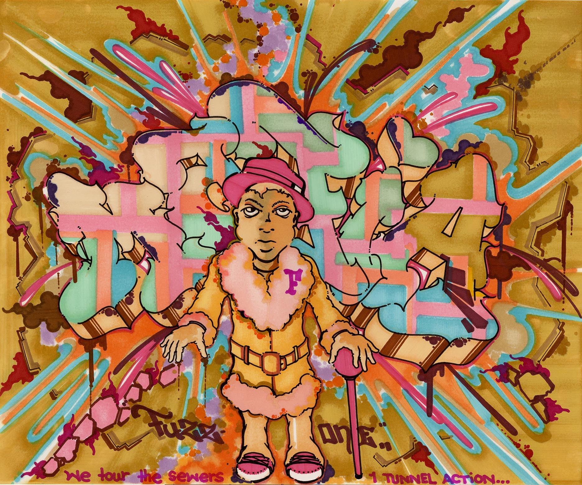 FUZZ ONE - "Mafia" Drawing