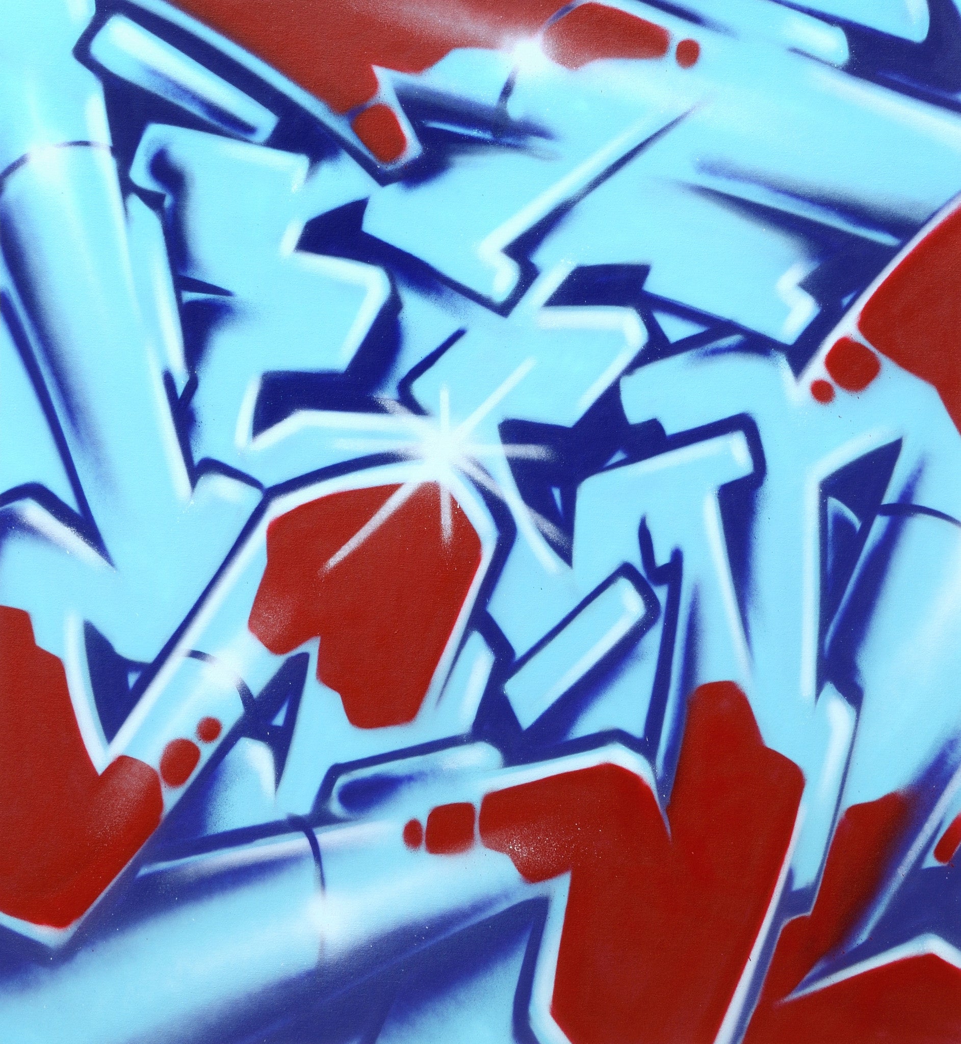 GRAFFITI ARTIST SEEN  -  "Super Wildstyle"  Aerosol on  Canvas