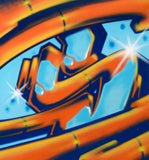 GRAFFITI ARTIST SEEN  -  "Super S"  Aerosol on Canvas