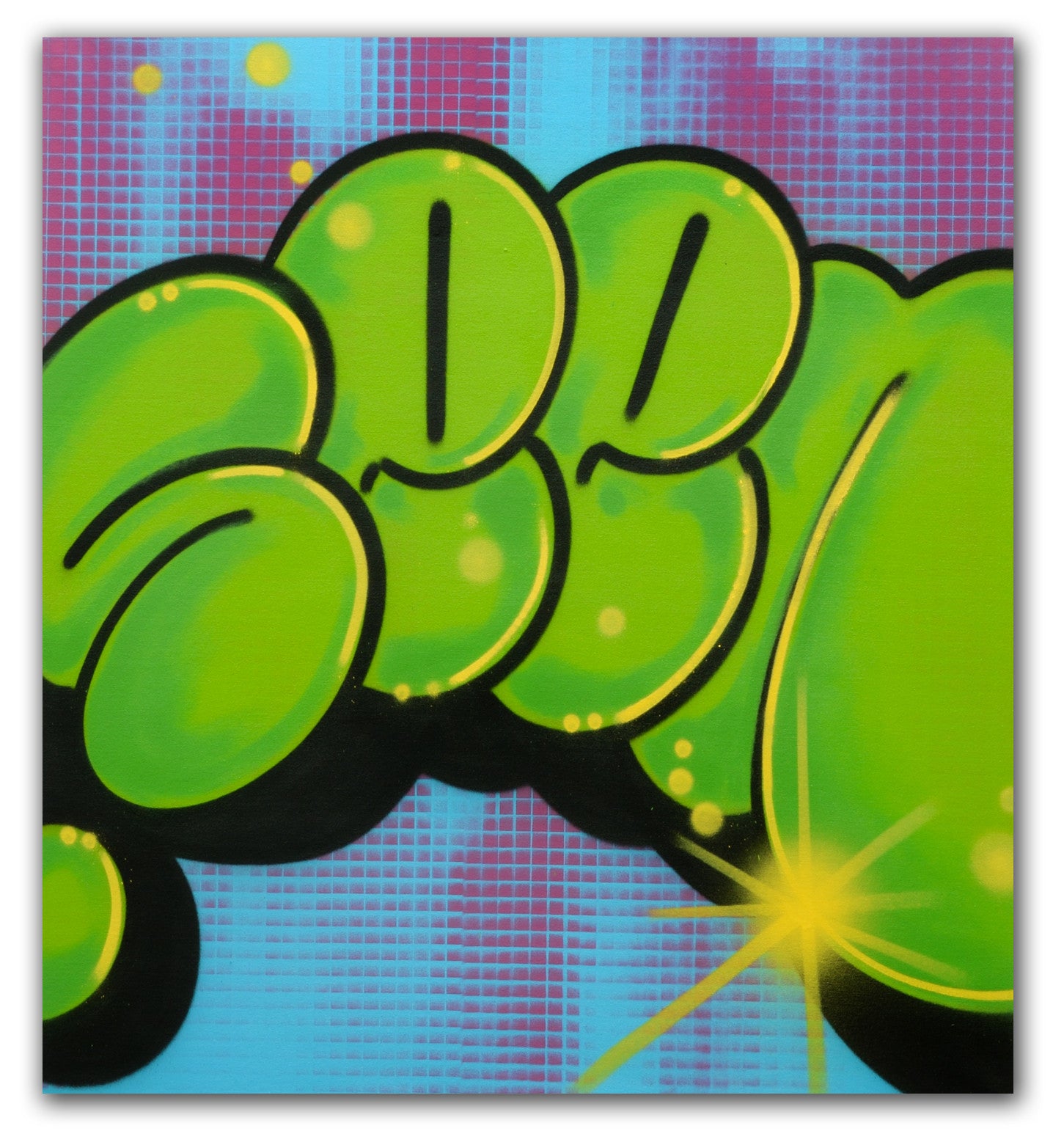GRAFFITI ARTIST SEEN  -  "Super Bubble"  Aerosol on  Canvas