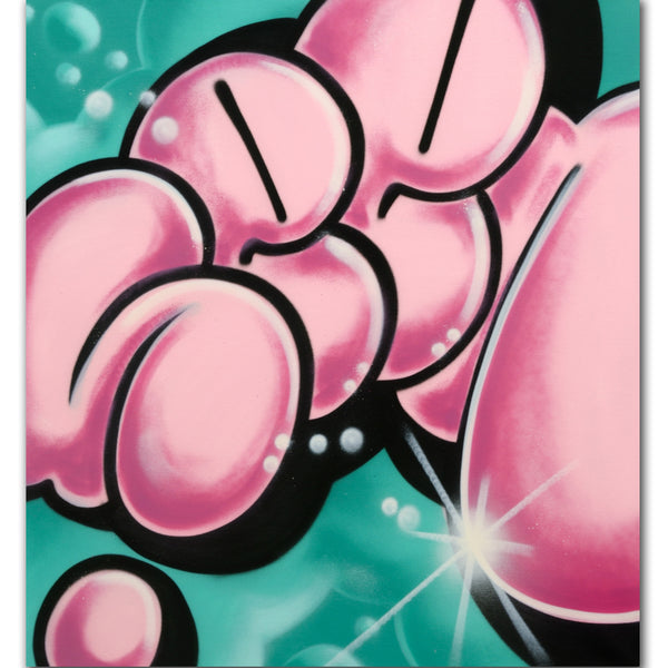 GRAFFITI ARTIST SEEN  -  "Super Bubble Pink"  Aerosol on  Canvas