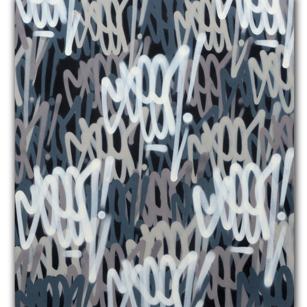 GRAFFITI ARTIST SEEN  -  "Grey Tags #4"  Aerosol on  Canvas