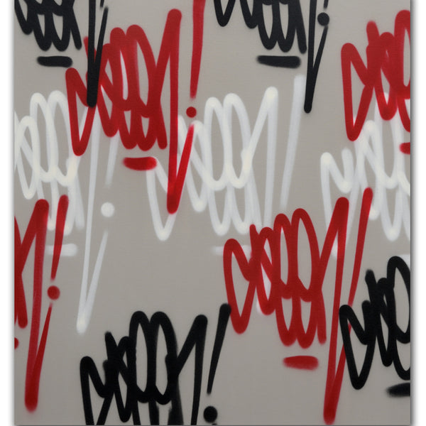 GRAFFITI ARTIST SEEN  -  "Multi  Tags"  Aerosol on  Canvas 46"x42"