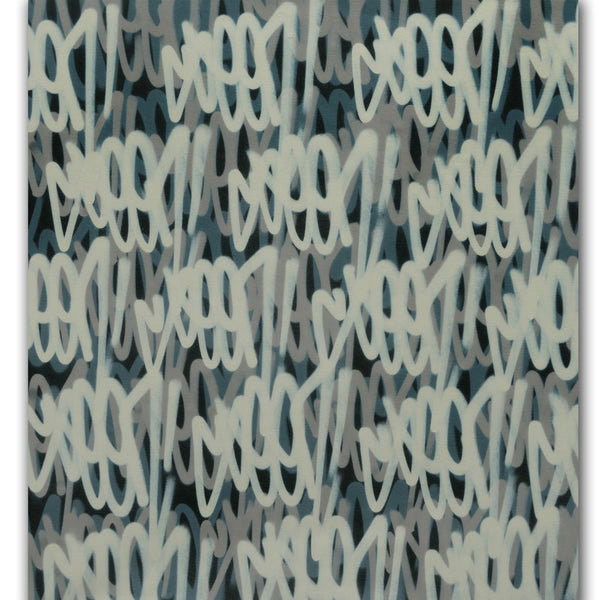 GRAFFITI ARTIST SEEN  -  "Grey Tags #3"  Aerosol on  Canvas