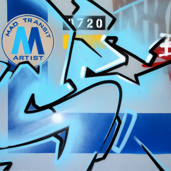 GRAFFITI ARTIST SEEN  -  "MTA"  Aerosol on  Canvas