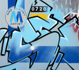 GRAFFITI ARTIST SEEN  -  "MTA"  Aerosol on  Canvas