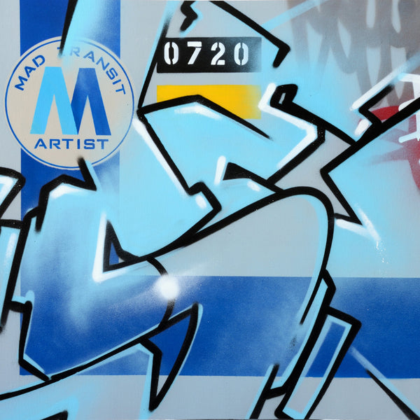 GRAFFITI ARTIST SEEN  -  "MTA"  Aerosol on  Canvas
