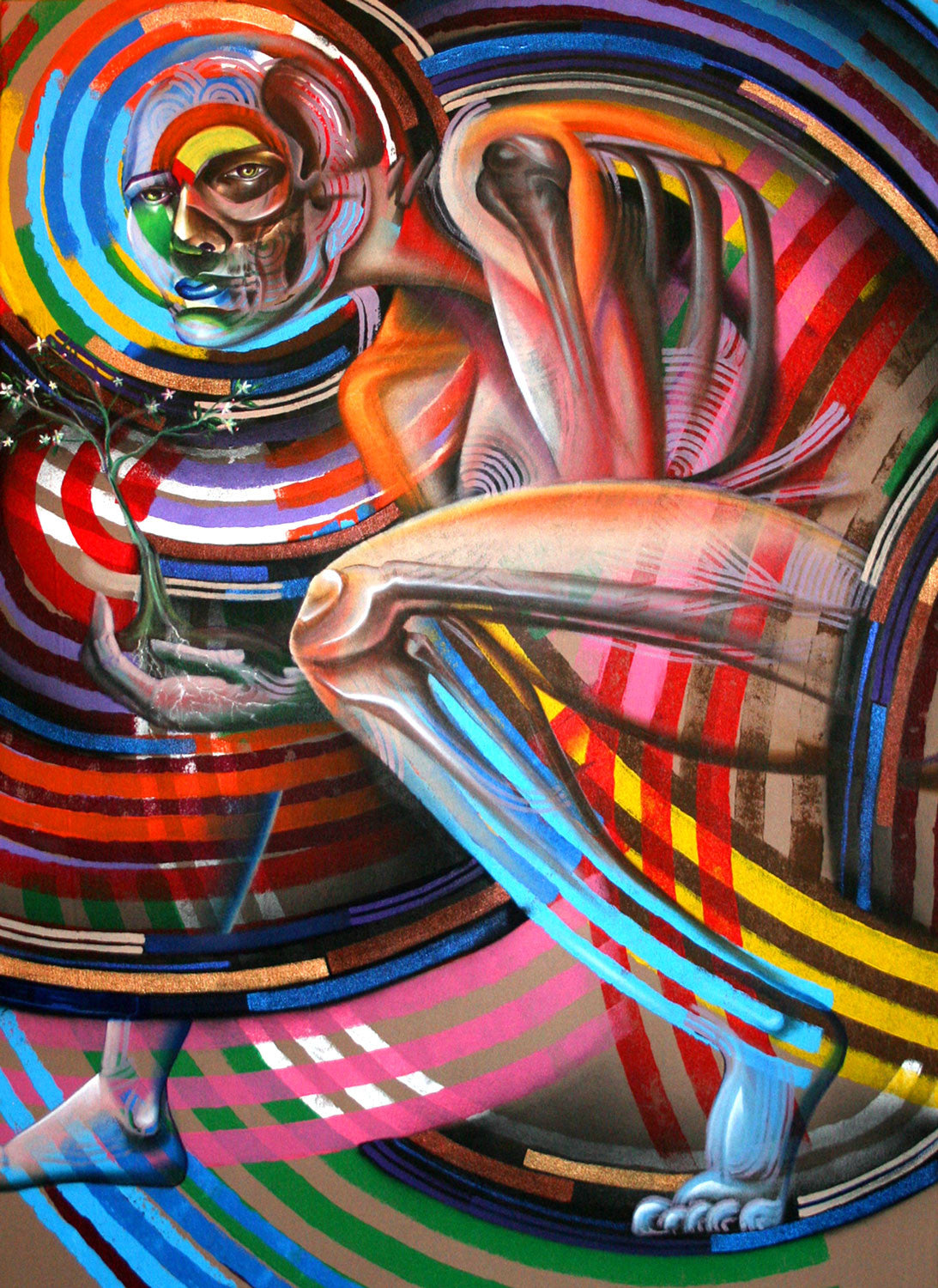Isaias Crow "Garden Keeper" Painting