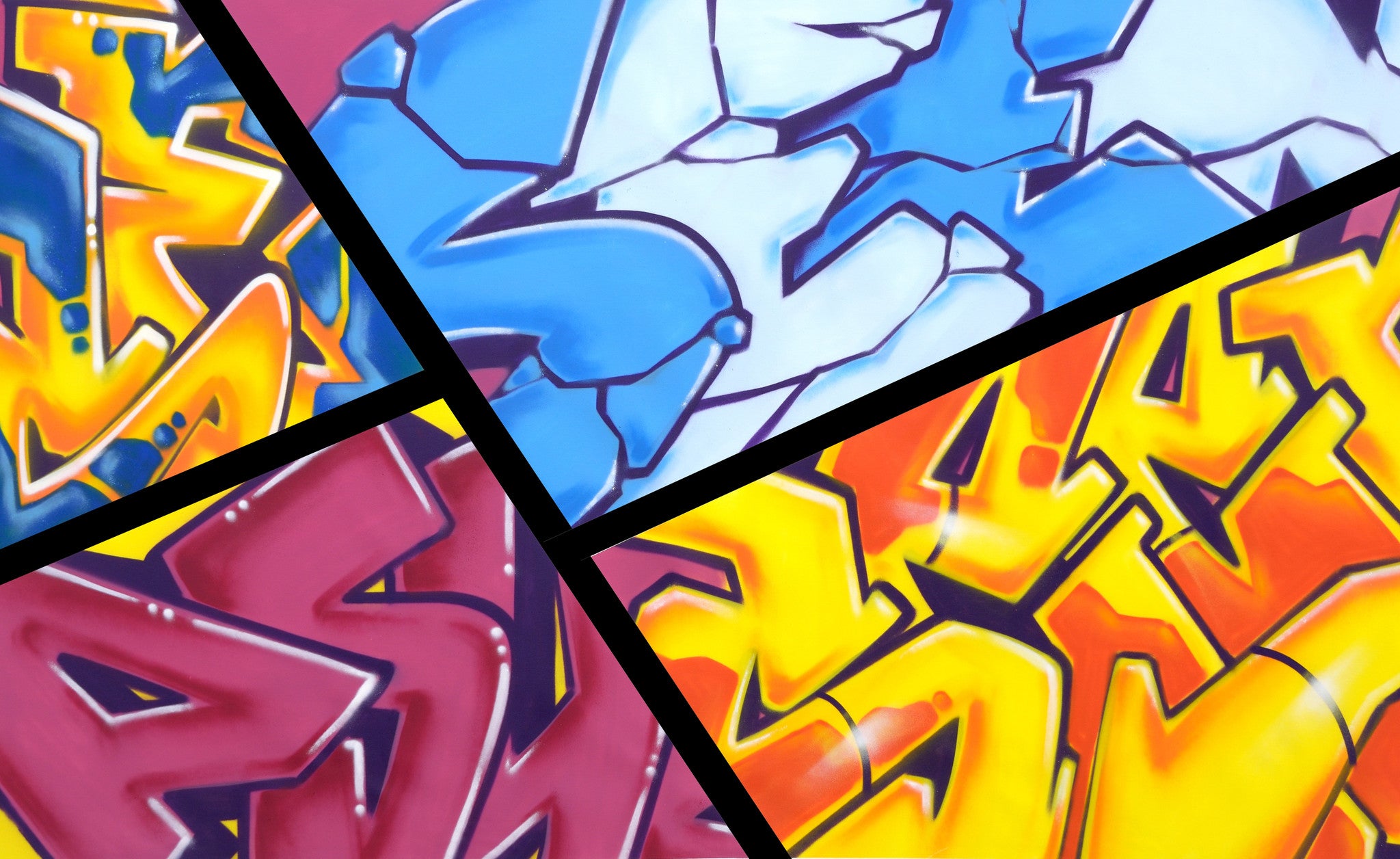 GRAFFITI ARTIST SEEN -  "Mix N Match"  Aerosol on Canvas