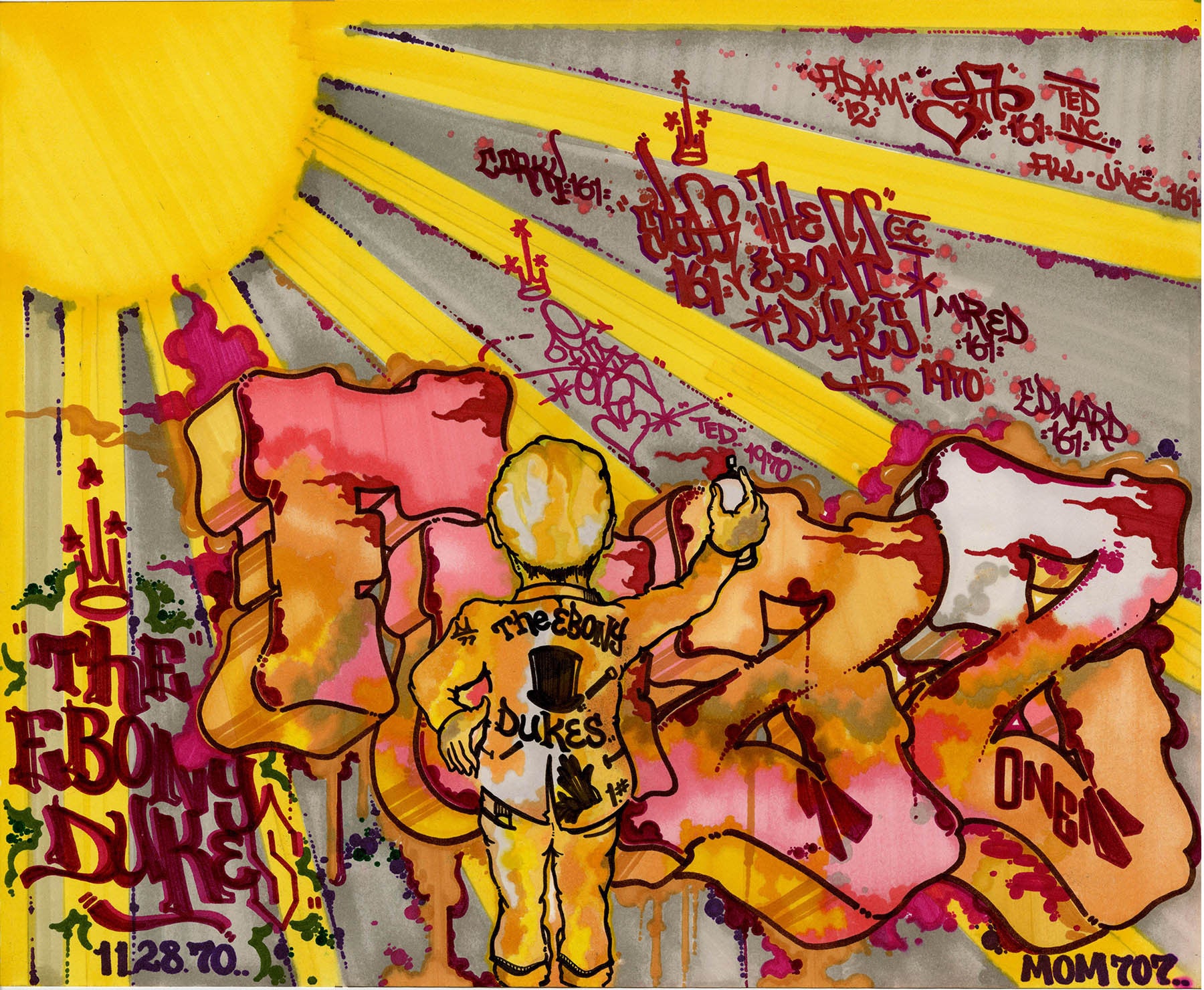 FUZZ ONE - "Ebony Dukes" Drawing