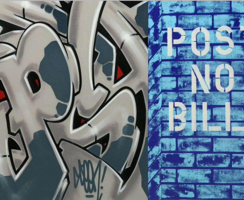 GRAFFITI ARTIST SEEN "Post No Bills  Aerosol Canvas