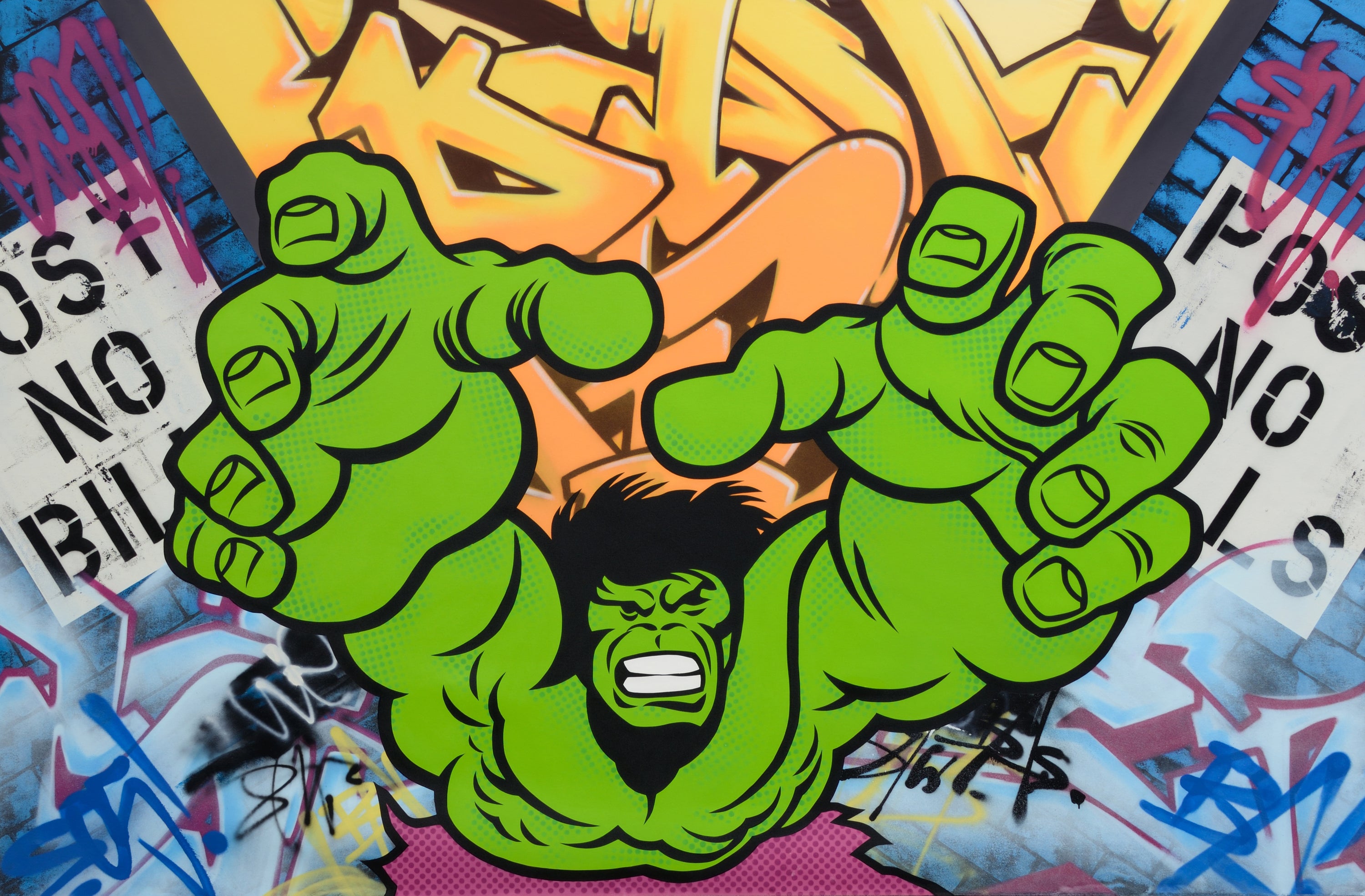 SEEN   "HULK"  Aerosol on  Canvas