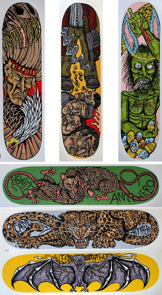 DENNIS McNETT - Antihero Board Prints (Set of 6)