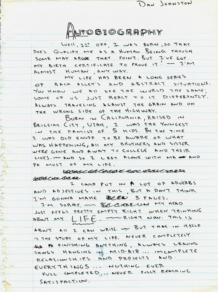 DANIEL JOHNSTON - "Autobiography"
