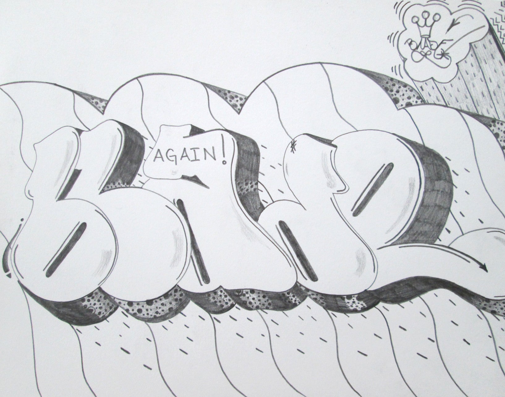 BLADE - "Bubble Letter Style" -  Drawing
