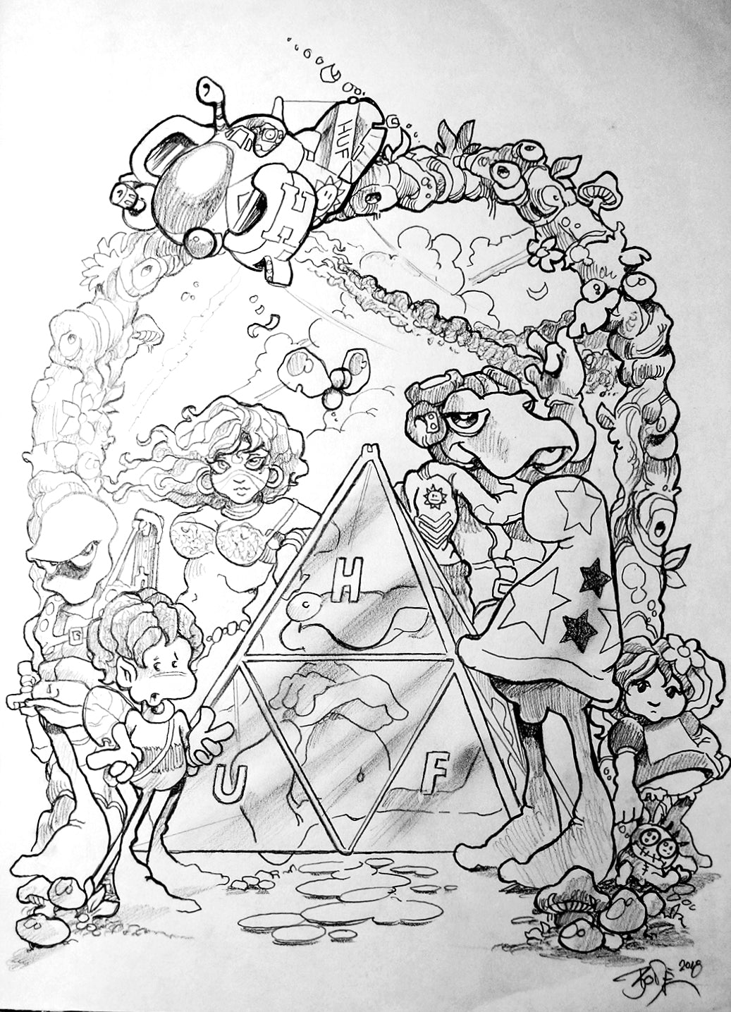 MARK BODE "BODE X HUF FLAGSHIP IMAGE" Drawing